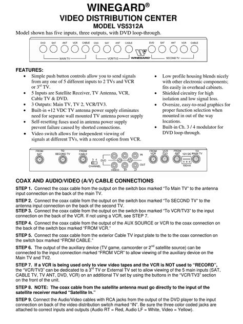 winegard video distribution switch box|winegard vs5312a user manual.